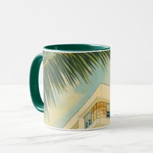 Vintages Miami Art Deco Tasse (Vorderseite Links)