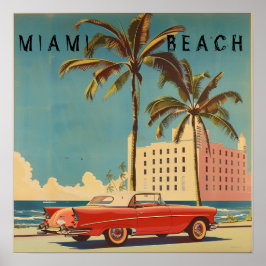 Vintages Miami Beach Travel Poster