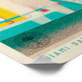 Vintages Miami, Ocean Drive Travel Poster (Ecke)