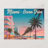 Vintages Miami, Ozeanfahrt Postkarte (Vorderseite)