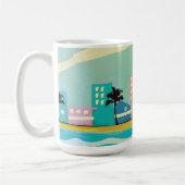 Vintages Miami Poster der 1980er Jahre Kaffeetasse (Links)