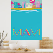 Vintages Miami Travel Poster der 1980er Jahre (Küche)