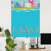 Vintages Miami Travel Poster der 1980er Jahre (Heimbüro)