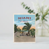 Vintages Miami und Korallengabel Florida Postkarte (Stehend Vorderseite)