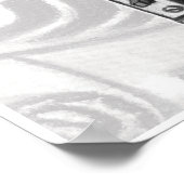 Vintages Mikrofon auf Holzkohle Art drucken Poster (Ecke)