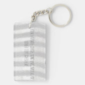 Vintages Mikrofon-Monogramm-kundengerechter Schlüsselanhänger (Rückseite)