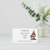 Vintages Mikroskop Visitenkarte (Stehend Vorderseite)