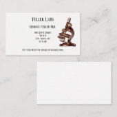 Vintages Mikroskop Visitenkarte (Vorne/Hinten)