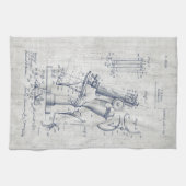 Vintages MikroskopPatent Geschirrtuch (Horizontal)