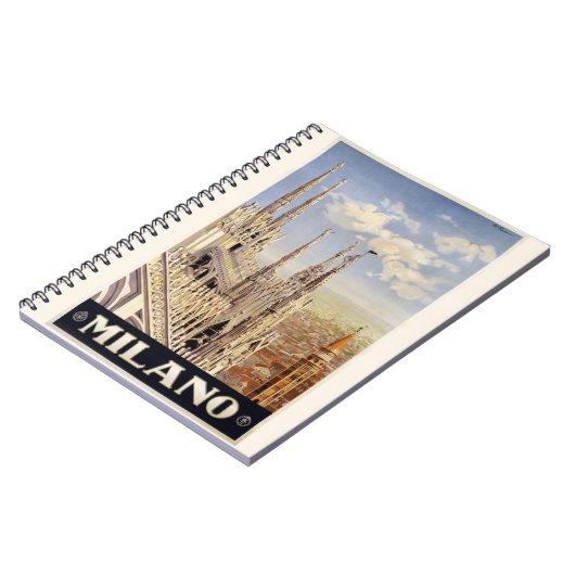 Vintages Milano Mailand Italien Notebook Notizblock (Linke Seite)