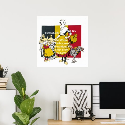Vintages Milchposter Poster (Heimbüro)