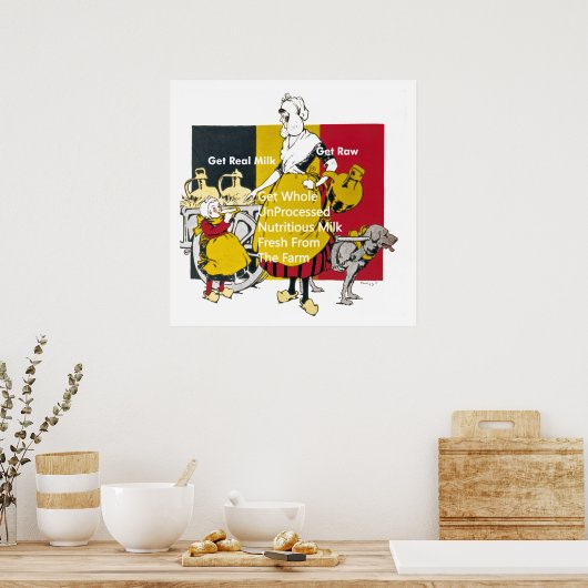 Vintages Milchposter Poster (Küche)