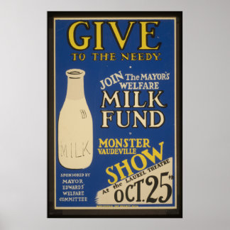 Vintages Milchposter Poster