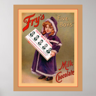 Vintages Milchschokolade ~ Vintage Werbung Poster