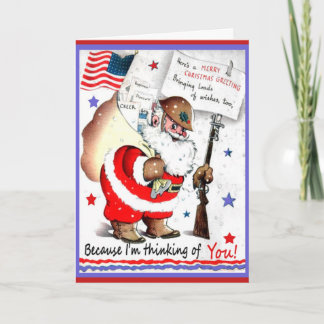 Vintages Militär Frohe Weihnachtskarte Feiertagskarte