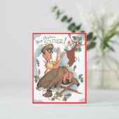 Vintages Militär frohe Weihnachtssoldaten Postkart Feiertagspostkarte (Stehend Vorderseite)