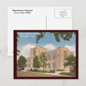 Vintages Militärinstitut Virginia Postkarte (Vorne/Hinten)