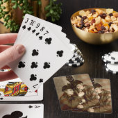 Vintages militärisches Foto - Fahrraddecke Poker Spielkarten (In Situ)