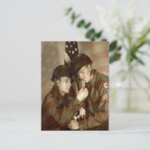 Vintages militärisches Foto Vielen Dank Veteranen Postkarte (Stehend Vorderseite)