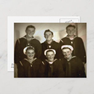 Vintages militärisches Foto Vielen Dank Veteranen Postkarte