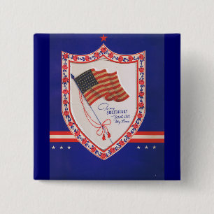 Vintages militärisches Valentin Button