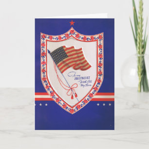 Vintages militärisches Valentin Feiertagskarte