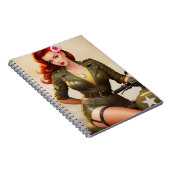 Vintages Militärmotorrad Notizblock (Rechte Seite)