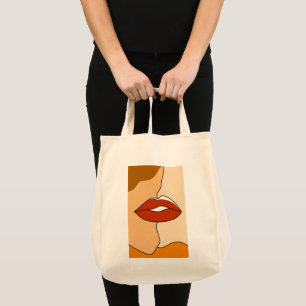 Vintages Minimalistisches Kissenpaar Abstrakt Tragetasche