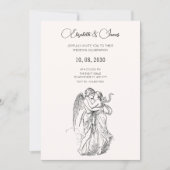 Vintages, minimalistisches Kuppelfest Einladung (Vorderseite)