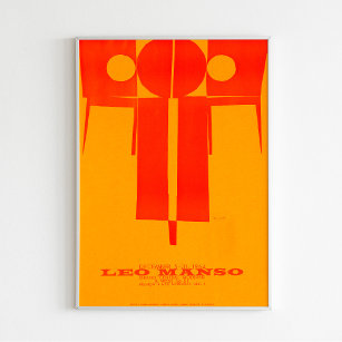 Vintages Minimalistisches Poster von Leo Manso