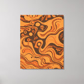 Vintages Minimalistisches Psychedelisches Muster Leinwanddruck (Vorderseite)