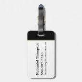 Vintages MINISTERIUM FÜR MAGIC™ Graphic Gepäckanhänger (Rückseite vertikal)