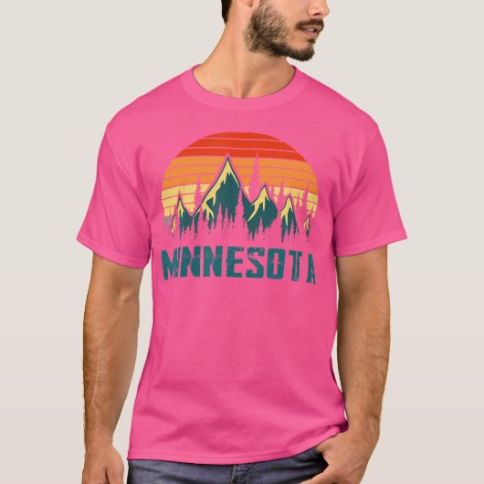 Vintages Minnesota Wandern neben dem Wasser T-Shirt (Vorderseite)