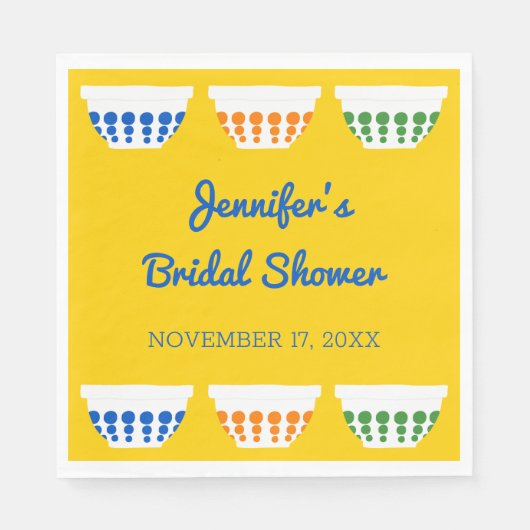 Vintages Mischen von Bowles Benutzerdefiniertes Br Serviette (Vorderseite)