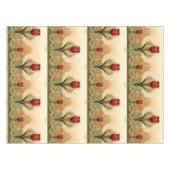Vintages Mission Style Red Tulip Muster Tischdecke (Vorderseite (Horizontal))