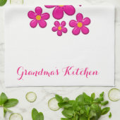 Vintages mit Blumenelement Küchentuch (Gefaltet)