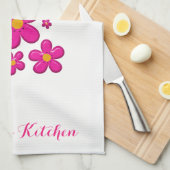 Vintages mit Blumenelement Küchentuch (Viertel Falte)