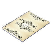 Vintages mit Blumenpersonalisiertes Notizblock (Linke Seite)