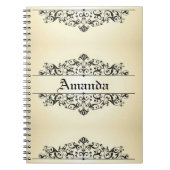 Vintages mit Blumenpersonalisiertes Notizblock (Vorderseite)