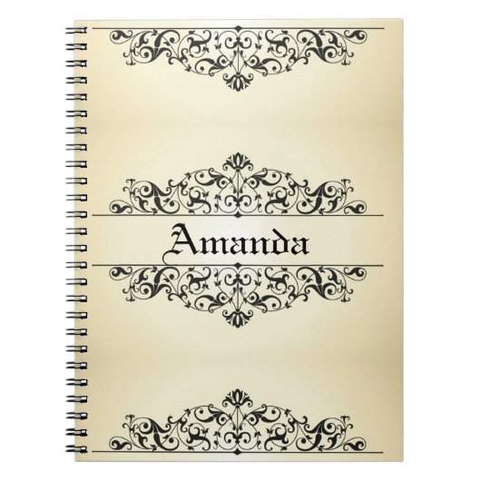 Vintages mit Blumenpersonalisiertes Notizblock (Vorderseite)