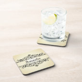 Vintages mit Blumenpersonalisiertes Untersetzer (Rechte Seite)