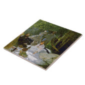 Vintages Mittagessen auf dem Gras Claude Monet Fliese (Seite)