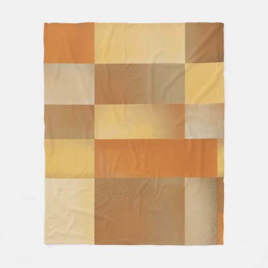 Vintages Mittelalter Modernes Orange Brown Gold Fleecedecke (Vorderseite)