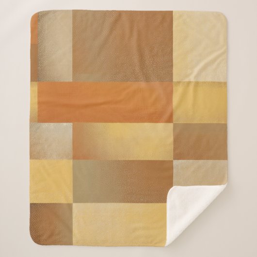 Vintages Mittelalter Modernes Orange Brown Gold Sherpadecke (Vorderseite)