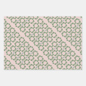 Vintages Mittelalter Rosa, Weiß & Blau Geschenkpapier Set (Vorderseite 3)