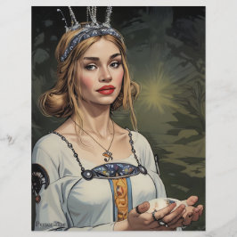 Vintages mittelalterliches Bräunungspapier Tiara