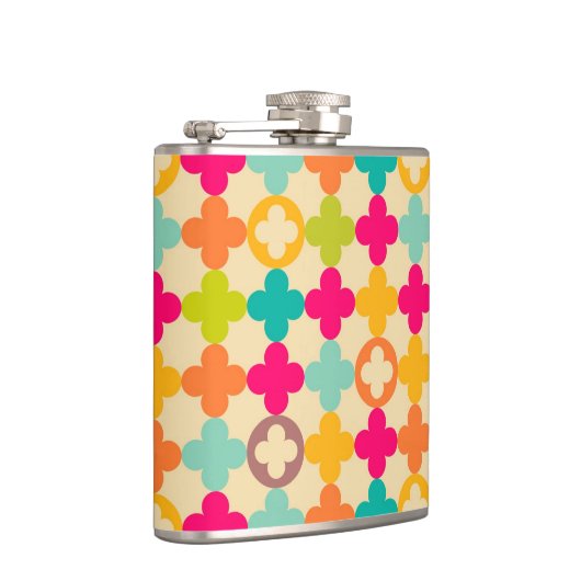 Vintages mittelalterliches Rosettemuster Flachmann (Rechts)