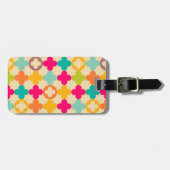 Vintages mittelalterliches Rosettemuster Gepäckanhänger (Vorderseite horizontal)