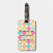 Vintages mittelalterliches Rosettemuster Gepäckanhänger (Rückseite vertikal)