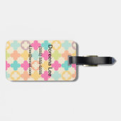 Vintages mittelalterliches Rosettemuster Gepäckanhänger (Rückseite horizontal)